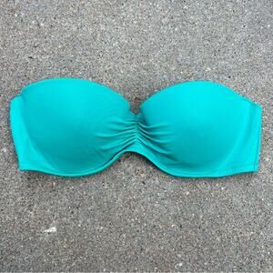 Victoria’s Secret 34C Teal Flirt Bandeau Underwire Bikini Top